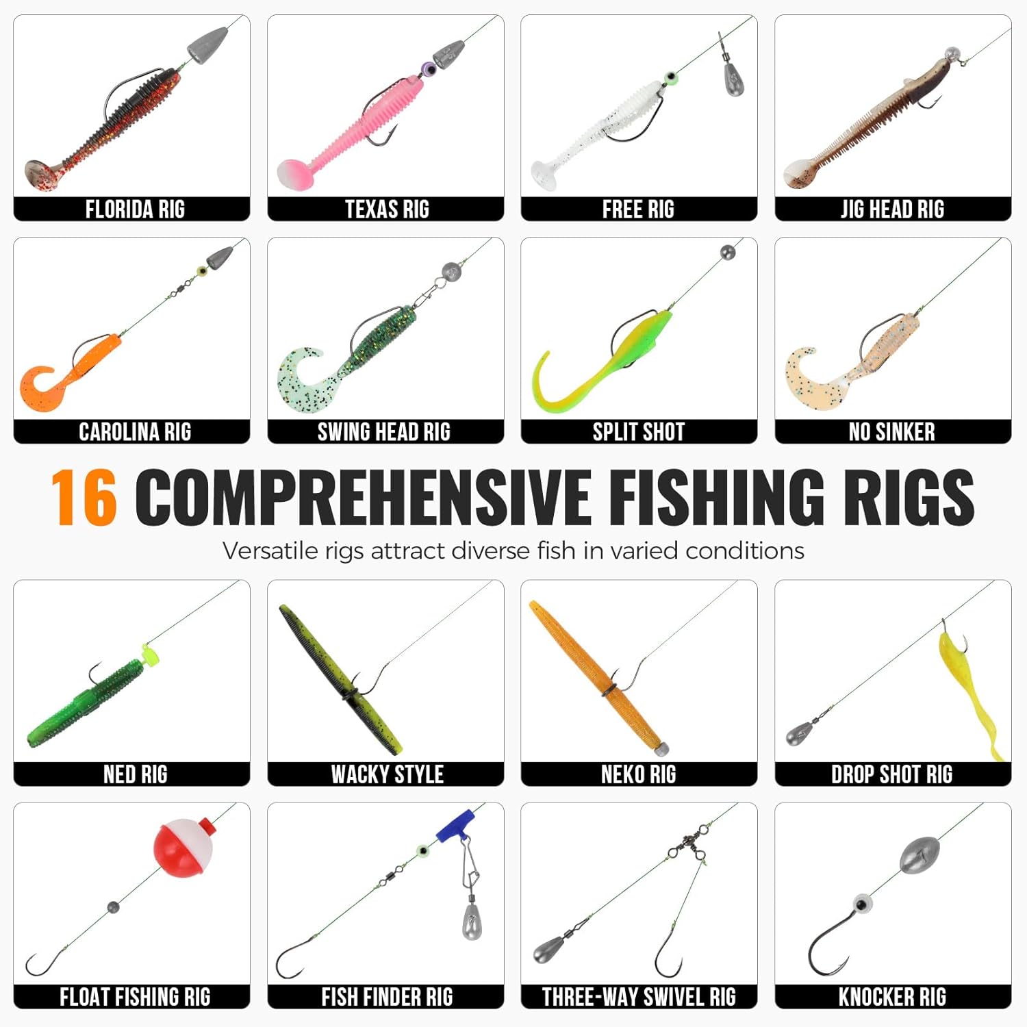 PLUSINNO Large Fishing Tackle Box - 3 Layers with 415Pcs Lures, Pliers & Accessories | Ideal Gift for Men