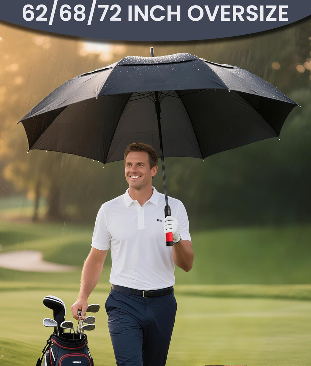 SIEPASA Golf Umbrella - Large 62/68/72 Inch Automatic Open | Windproof, Waterproof Double Canopy