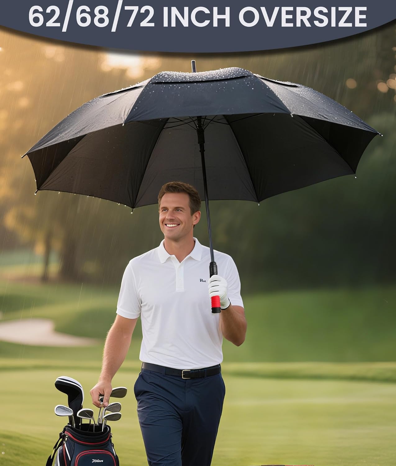 SIEPASA Golf Umbrella - Large 62/68/72 Inch Automatic Open | Windproof, Waterproof Double Canopy