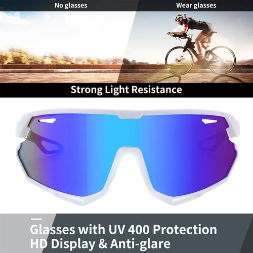 FEISEDY Sport Sunglasses for Men Women, Cycling Glasses with UV Protection, for Baseball, Ski, Runing, Golf B0082