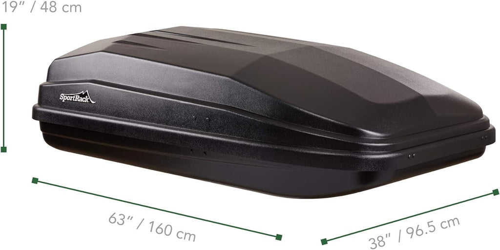 SportRack Vista XL Cargo Box - Rear Opening Design for Easy Access | Sleek Black Finish