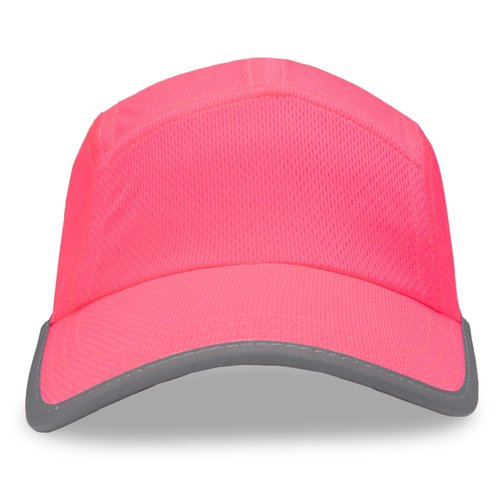 Headsweats Performance Race/Running/Outdoor Sports Hat, High Visibility Neon Pink Reflective
