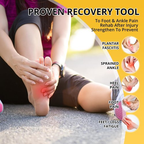 Balance Board | Ankle Strengthening & Physical Therapy - Adjustable Single Leg Trainer for Recovery from Sprains & Plantar Fasciitis with Video Guide & Carry Bag