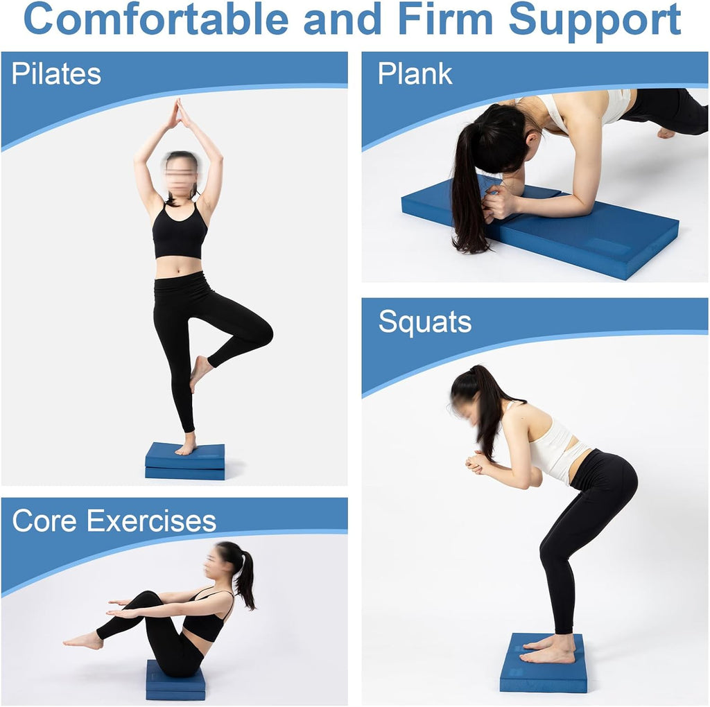 StrongTek Foam Exercise Balance Pad - Non-Slip, Water-Resistant, 15.8" x 13" x 2" for Yoga & Therapy