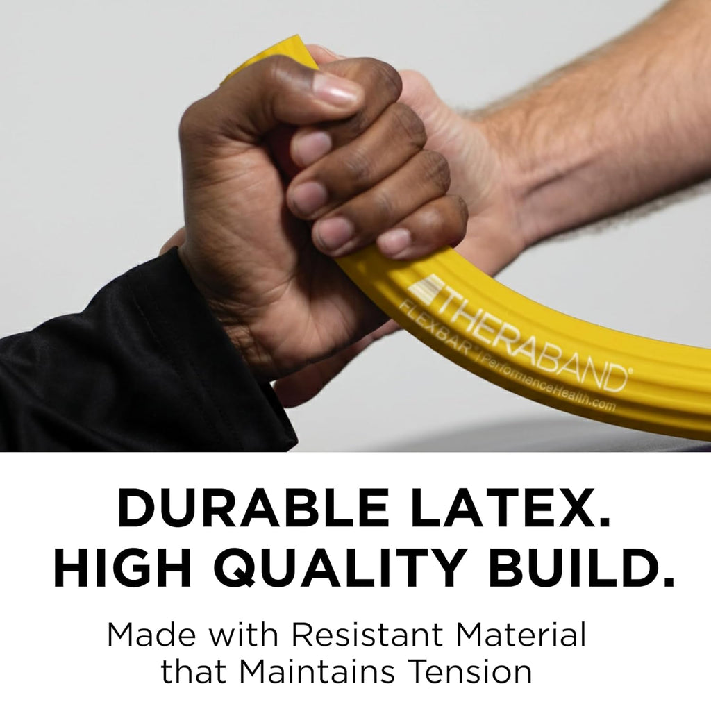 TheraBand FlexBar Resistance Bar - Extra Light Yellow Therapy Bar for Wrist & Forearm Exercises