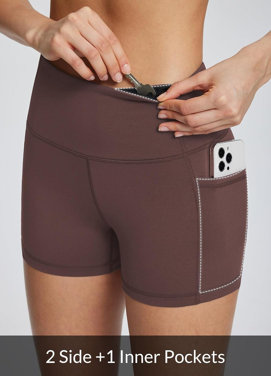 Baleaf Women's Biker Shorts - High Waist Spandex Yoga & Workout Shorts with Pockets | 8"/5"/3" Options