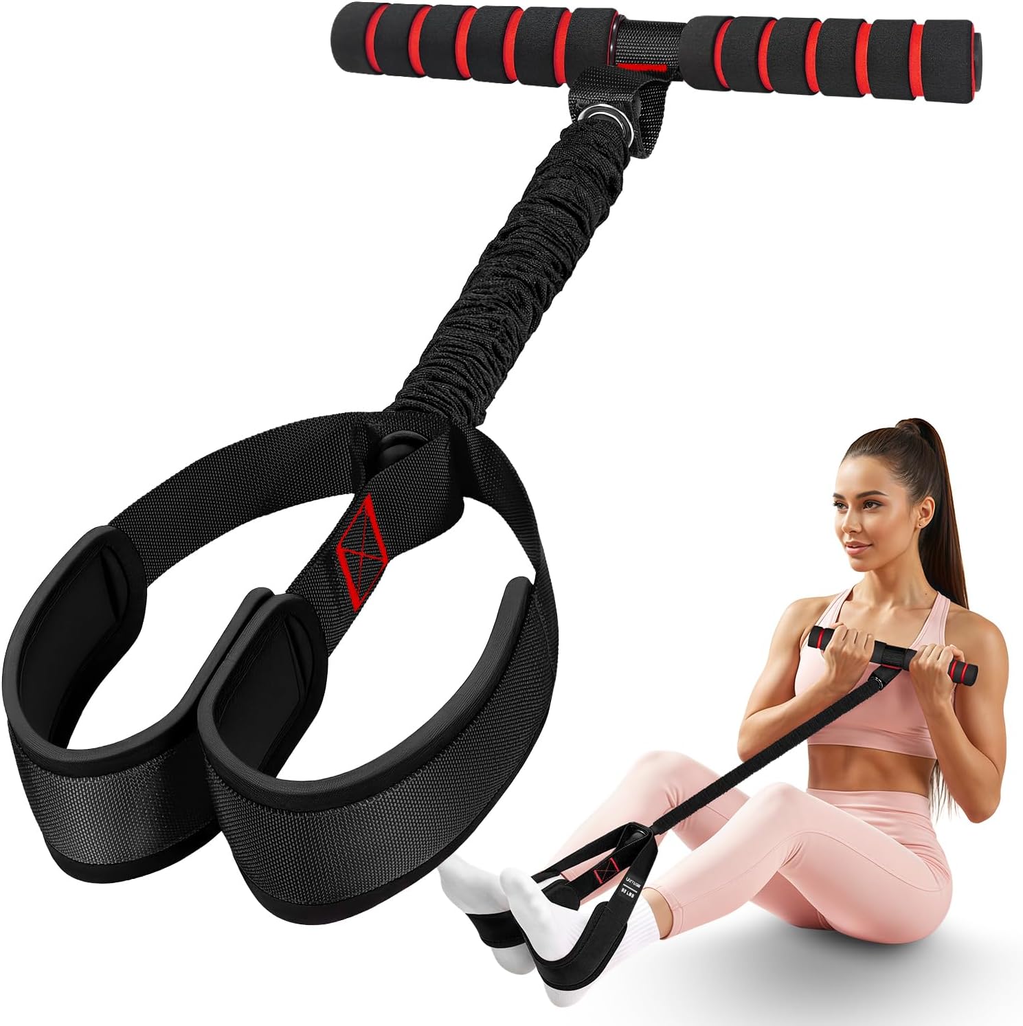 Pedal Resistance Bands by Skiennix - Upgrade Women’s Exercise Bands for Full Body Training | Ideal for Core, ABS, Legs, Glutes, Arms
