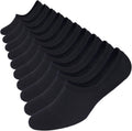WANDER No Show Socks - 10 Pairs Cotton Non-Slip Low Cut Invisible Loafer Socks | Unisex Sizes 6-14