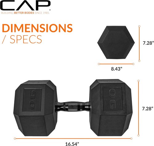 CAP Barbell Coated Dumbbell Weights - Versatile Pairs & Sets for Home Workouts