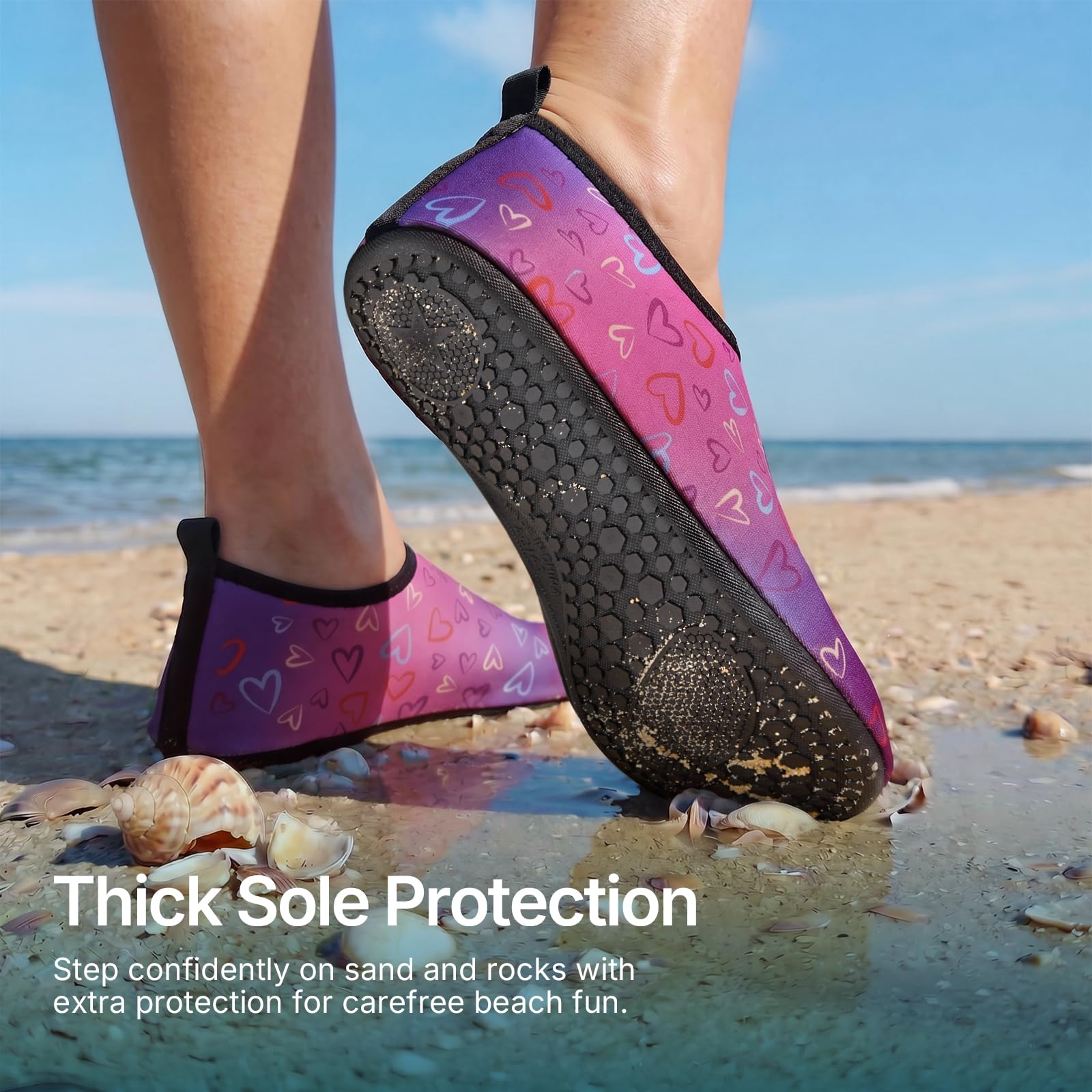 Water Shoes for Women Men Quick-Dry Aqua Socks Swim Beach Barefoot Yoga Exercise Wear Sport Accessories Pool Camping Must Haves Adult Youth Size 10-11Women/9-10Men