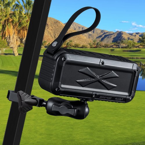 Roykaw Golf Bluetooth Speaker with Mount, Loud Stereo Sound and Bass Boost, IPX7 Waterproof, Shockproof & Dustproof, Portable Bluetooth Speaker Compatible with EZGO/Club Car/Yamaha/Advanced EV