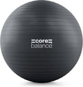 Core Balance Exercise Ball, Stability Ball for Yoga, Pilates and Fitness, Gym Ball for Home Gym and Office Chair, Training, Physical Therapy, Anti Burst, Pump Included, 55cm 65cm 75cm 85cm