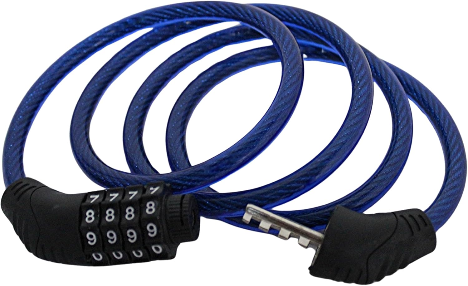Skiennix Bike Lock Cable - 4 Ft 10mm Resettable Combination Lock for Bicycles, Scooters & Gates