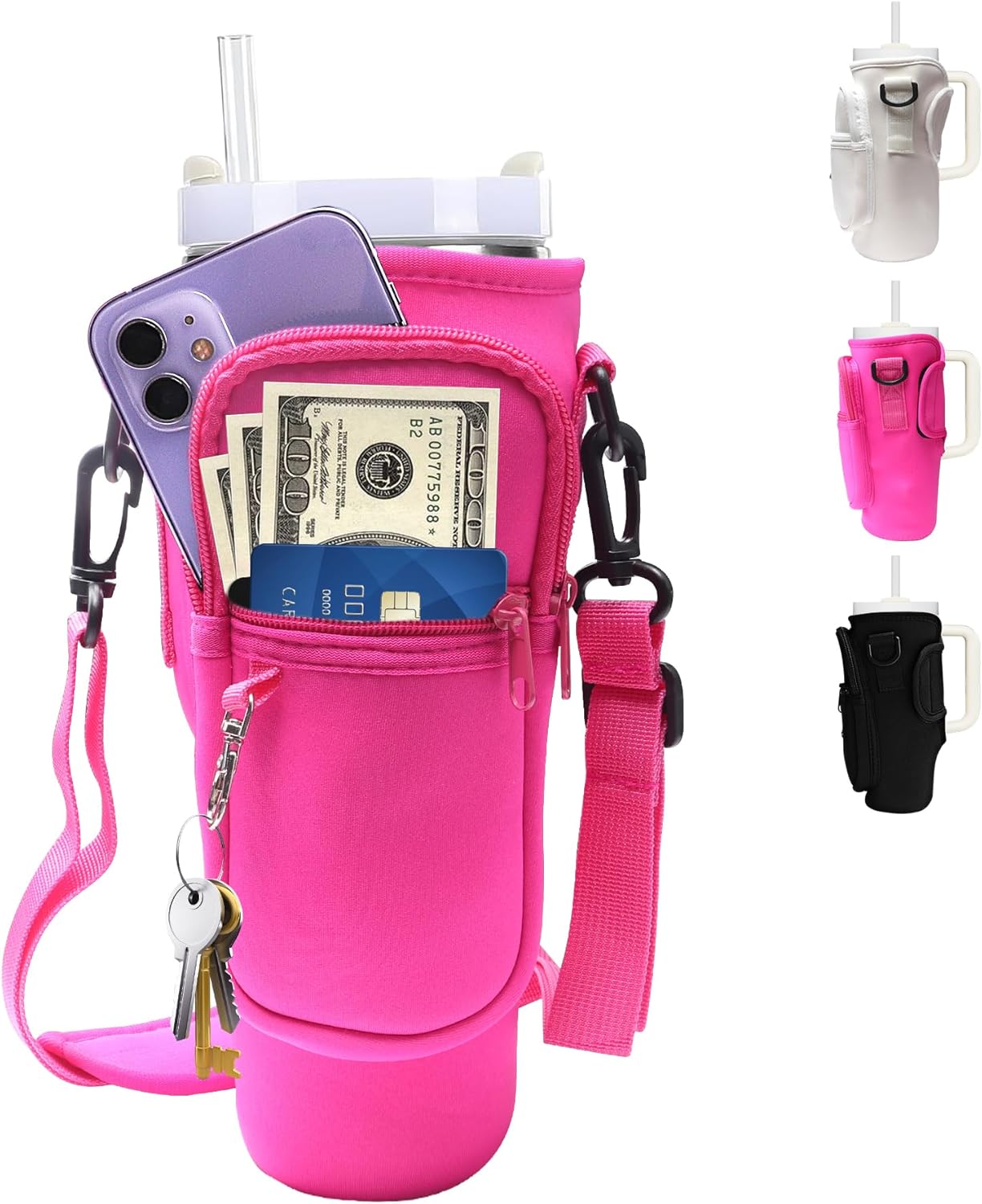 Stanley - Insulated Water Bottle Carrier Bag with Strap & Phone Pocket | Fits 40oz/30oz Tumblers