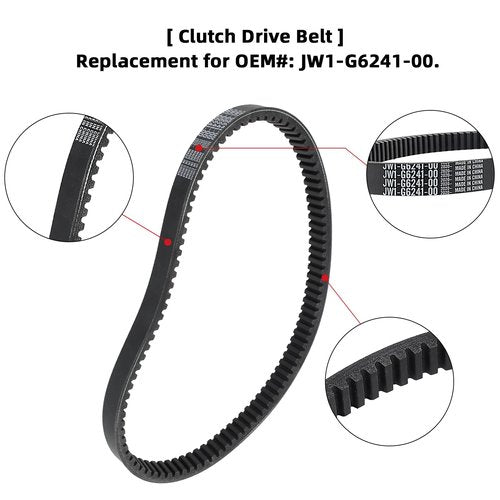 Roykaw Golf Cart Drive Belt Generator Starter Belt Compatible with Yamaha G29 2007-2014 Gas Model, OEM# JW1-G6241-00, JW1-G6241-10, J55-H1173-00, J38-81173-00