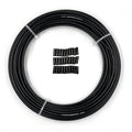 Farbetter Lined Bicycle Brake Cable Housing, 5mm x 50ft, Including 30 PCS Cable End Caps Kit, The Most Trusted DIY Set for SRAM/Shimano Mountain Bike Road Bike (Black)