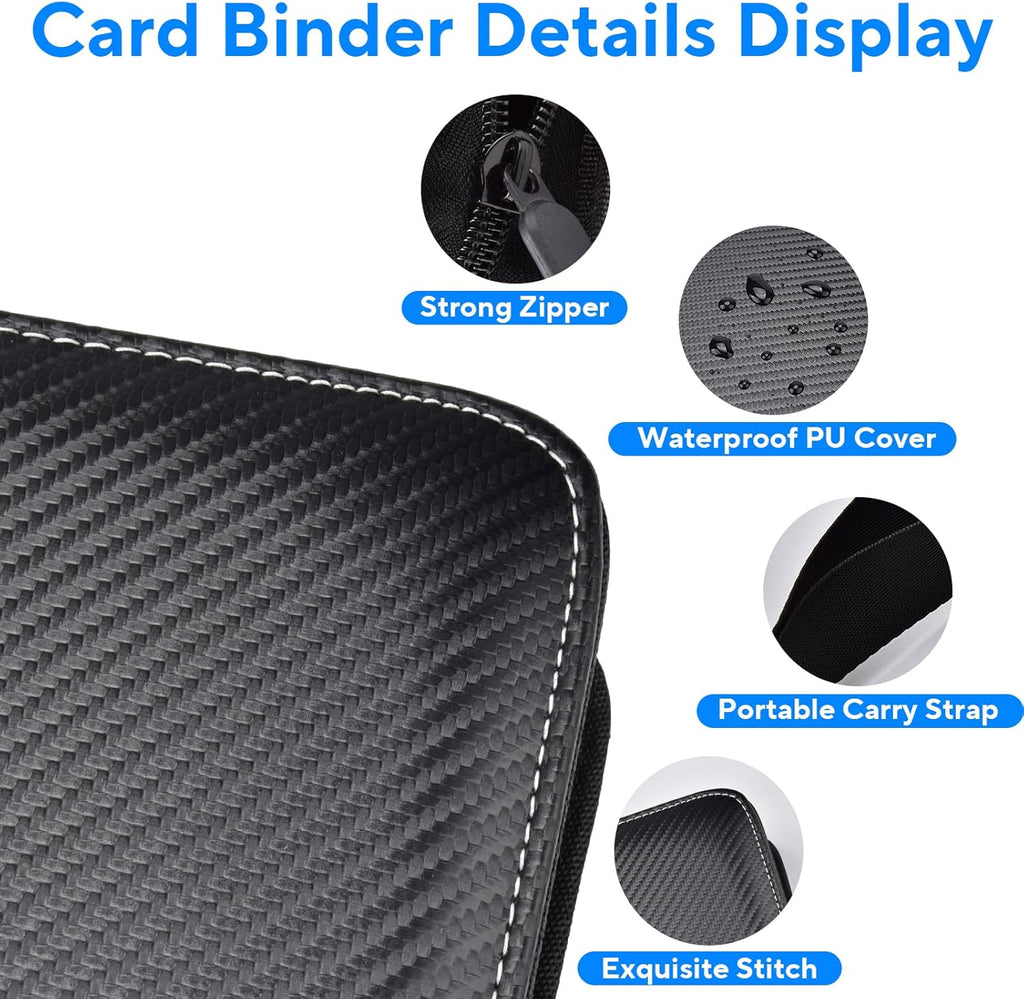Portable 9-Pocket Trading Card Binder by [Brand Name] - Holds 720 Cards with 40 Removable Sleeves | Ideal for Sports & Game Cards