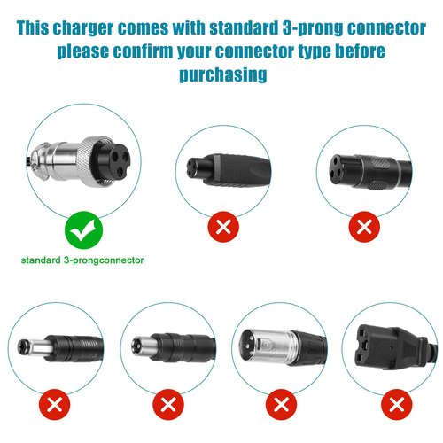 24V 2A Electric Bike Scooter Battery Fast Charger for Razor CC2420 E100 E125 E150 E175 E200 E225S E300 E325S E500 MX350 MX400 PR200 Pocket Mod Rocket, Dirt Quad, Mini Chopper Sunl City Express etc.