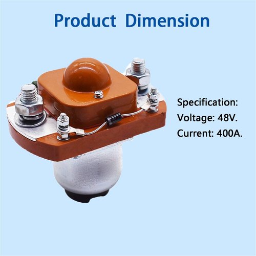Autoparts Contactor Solenoid Replacement for Heavy Duty Golf Cart 48V MZJ-400A 400A