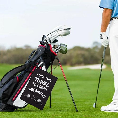 Golf Towel,Printed Funny Golf Towels Microfiber Golf Towels for Golf Bags with Clip Golf Accessories Golf Gifts for Men Golfers Husband Boyfriend Dad Birthday Gifts for Golf Fan,Golf Lover Gift