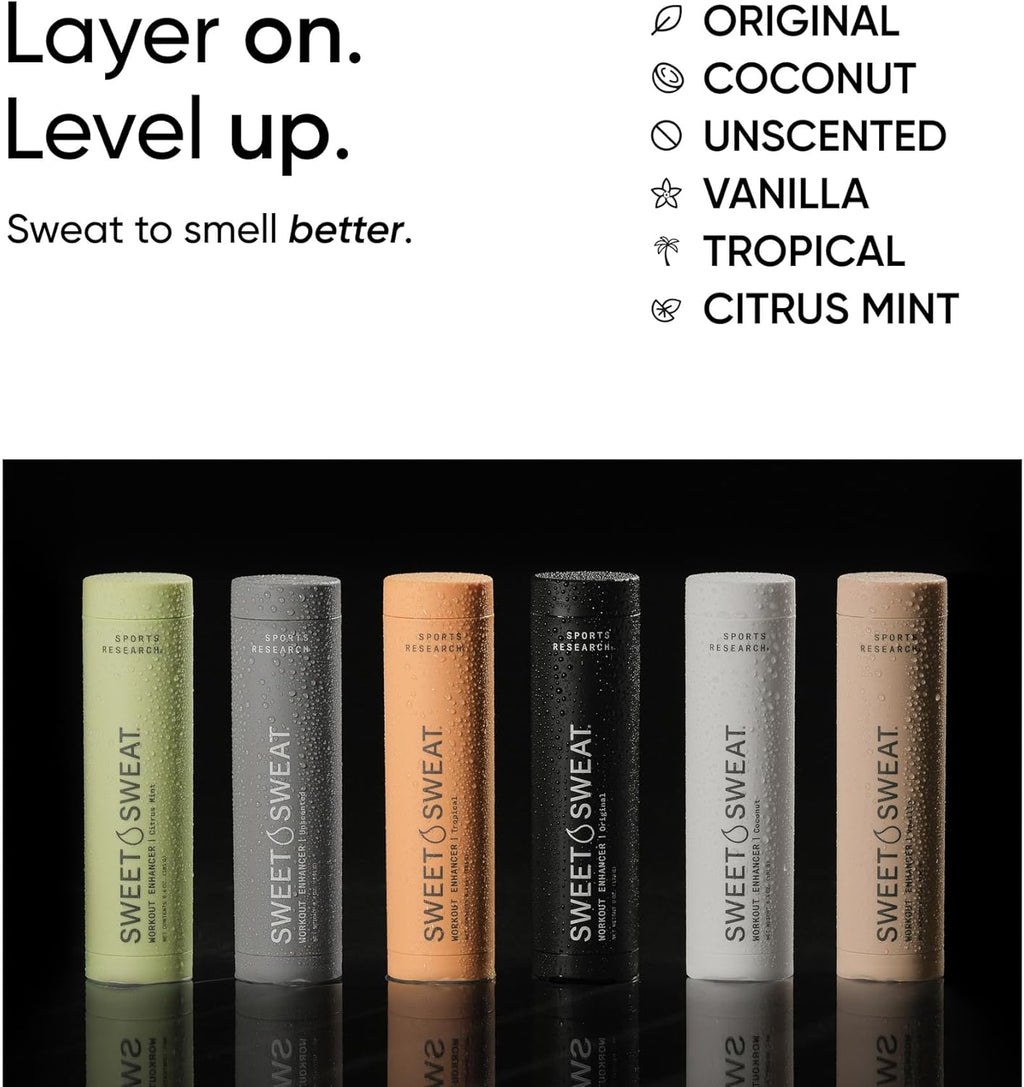 Sports Research Sweet Sweat Workout Enhancer Gel - Maximize Exercise & Sweat Faster | 6.4oz Stick