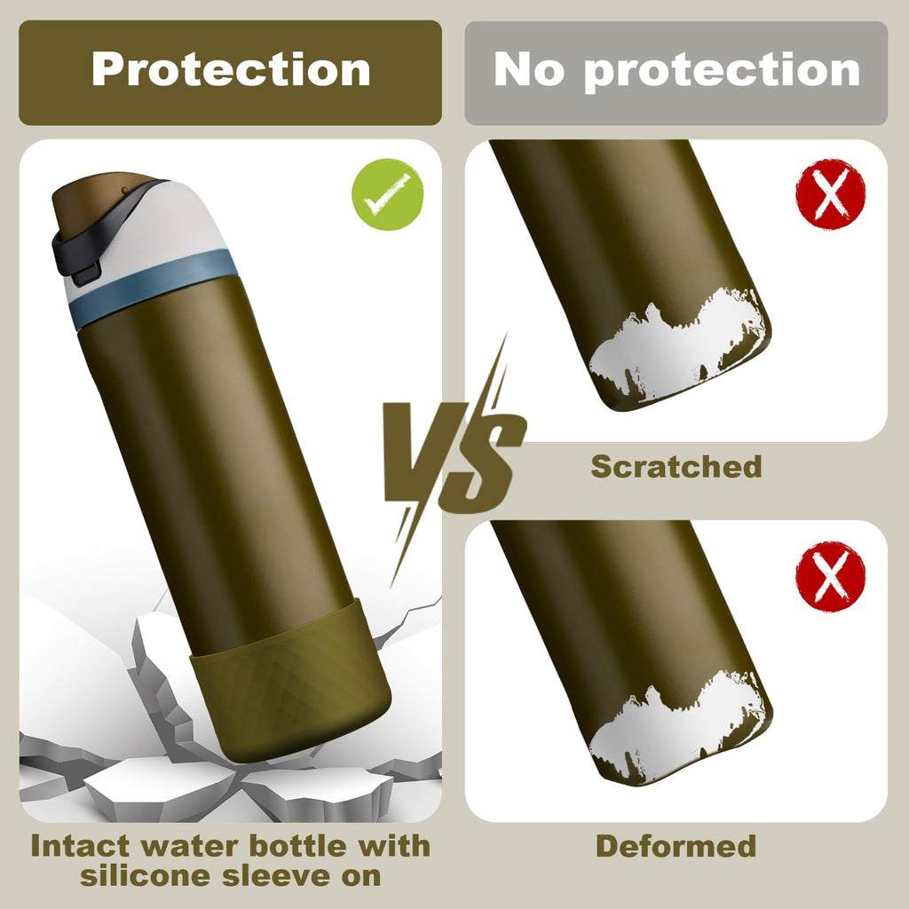 Silicone Boot for Owala Water Bottle 24 oz, Anti-Slip Protective Sleeve for FreeSip/Twist/Flip Stainless Steel Water Bottles Accessories