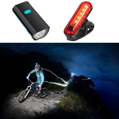 Rechargeable Bike Lights with Electric Bell and Tail Light, Ultra Bright Waterproof Bicycle Headlight with Quick-Release, for Night Riding, Road Mountain Bike Accessories for Kids Adults.