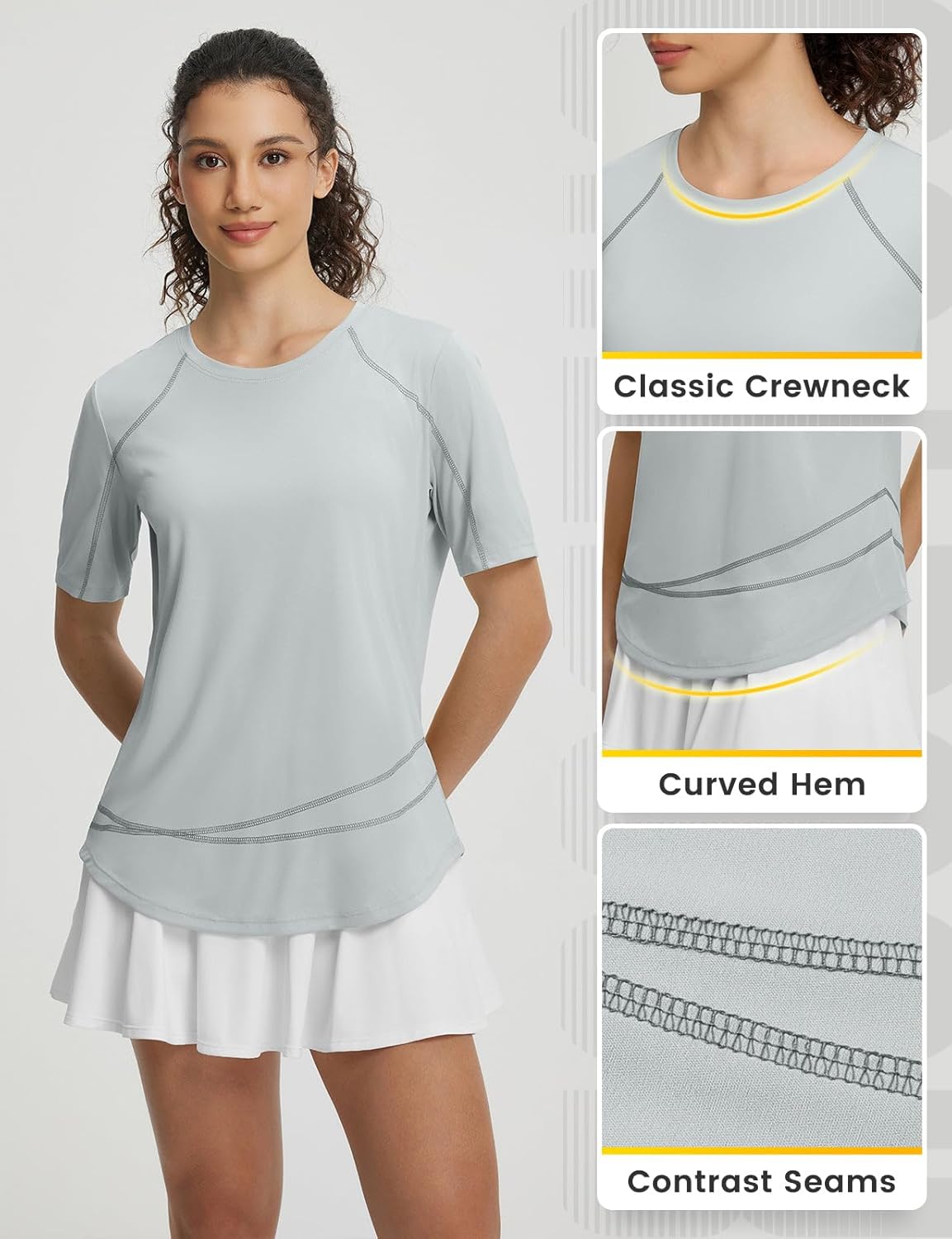 Baleaf Women's Sun Shirt - Short Sleeve UPF 50+ UV Protection | Quick-Dry Lightweight Workout Top for Hiking & Running