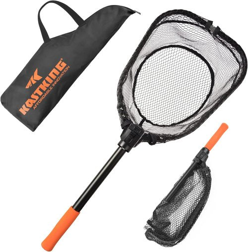 KastKing Brutus Fishing Net - Foldable & Extendable Landing Net | Lightweight EVA Foam Handle, 44lbs Capacity