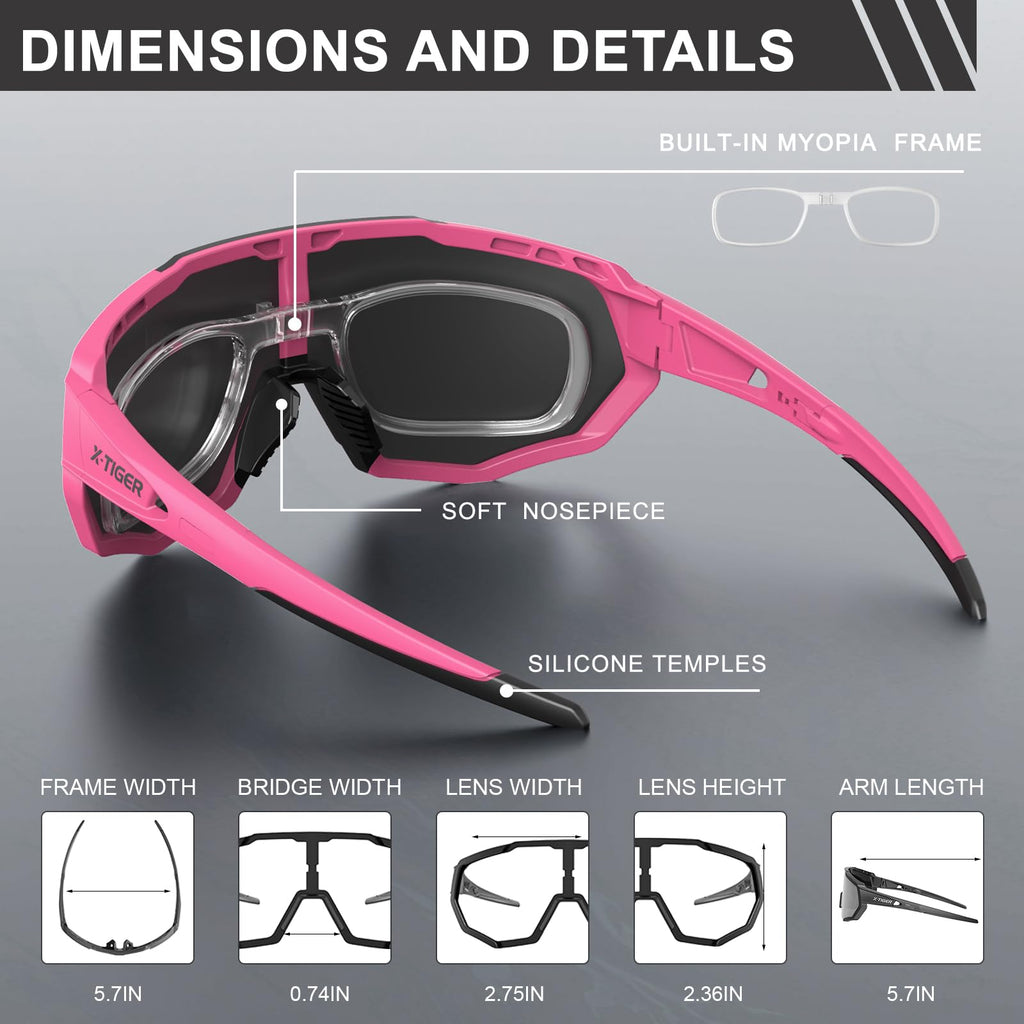 X-TIGER Polarized Sports Sunglasses for Men Women Cycling Glasses Baseball Running Fishing MTB Sunglasses UV400