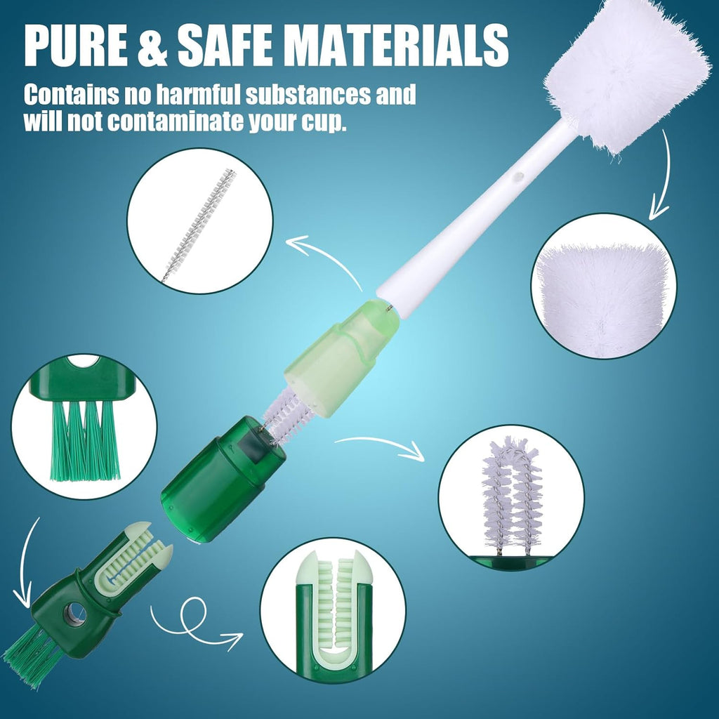 Owala 5-in-1 Straw Cleaner Brush - Multifunctional Water Bottle Cleaning Kit for 24oz/32oz/40oz | Blue