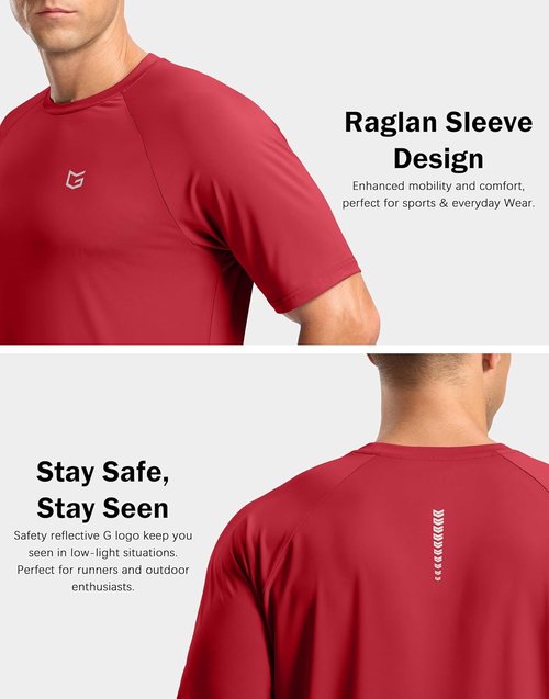 G Gradual Men's Athletic Workout T-Shirts - Moisture-Wicking Cooling Performance Tee | Short Sleeve Gym & Tennis