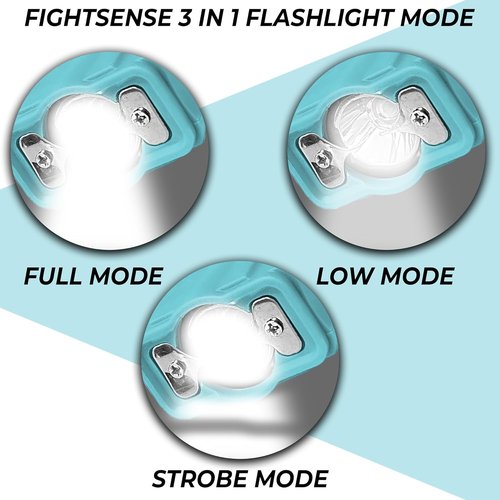 FIGHTSENSE Stun Gun Flashlight - Rechargeable Self Defense Tool for Women | Compact & Powerful Design