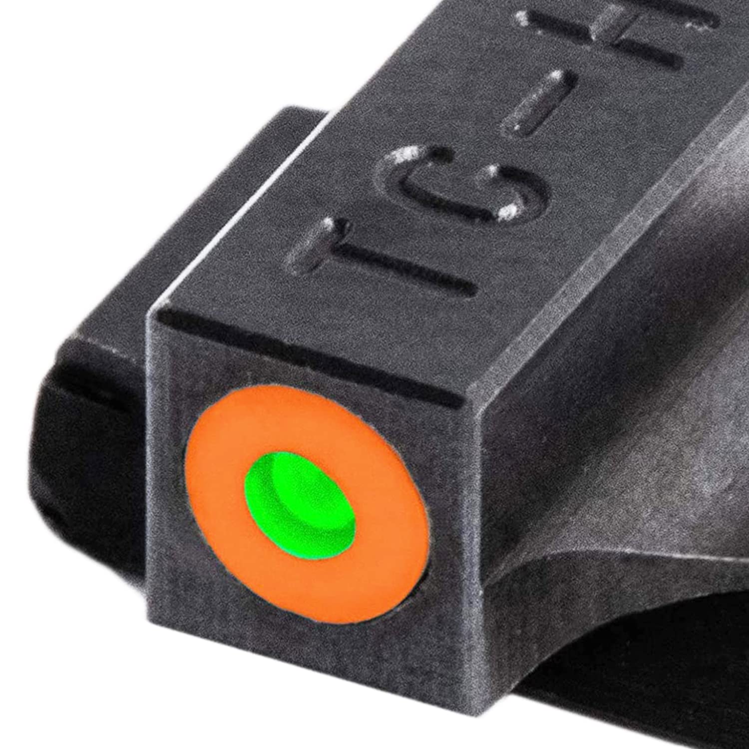 TRUGLO Tritium Pro Night Sights, Compatible with Smith & Wesson M&P Series | Glow-in-The-Dark Front & Rear Gun Sight Set with Orange Focus Lock Front Ring