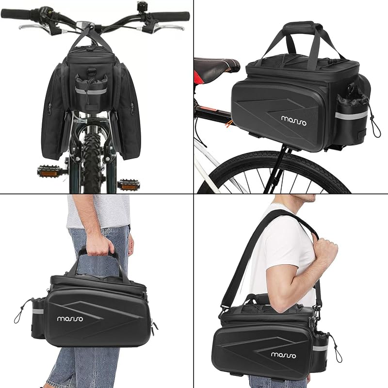 Insulated Bicycle Rack Bag with Cooler - Rear Seat Trunk Bag, Waterproof