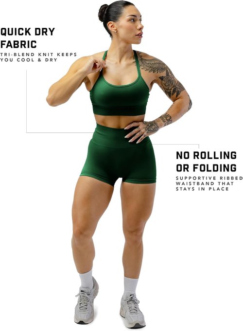 Gymreapers Seamless Athletic Shorts for Women - Squat Proof, High Waisted, Quick Drying | Ideal for Yoga & Gym