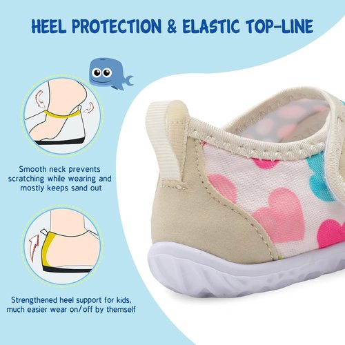LeIsfIt Toddler Water Shoes - Breathable Quick-Dry Aqua Socks for Boys & Girls | Perfect for Beach & Pool