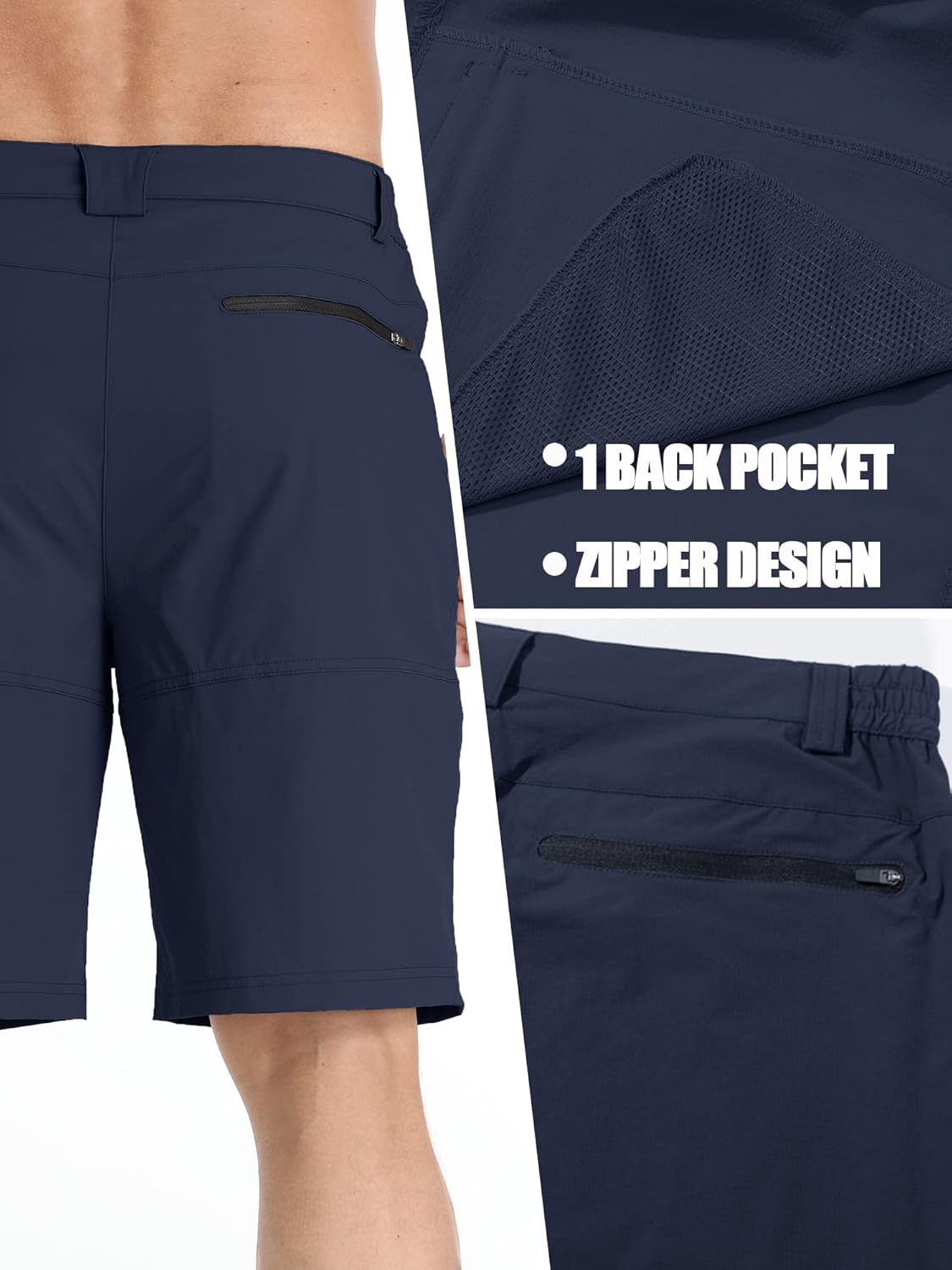 TACVASEN Men's Quick-Dry Cargo Shorts - Water-Resistant Casual Outdoor Wear for Hiking & Golf
