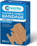 Conkote High Elasticity Bandages - Latex-Free Finger & Knuckle Protection, 50 Count Variety Pack