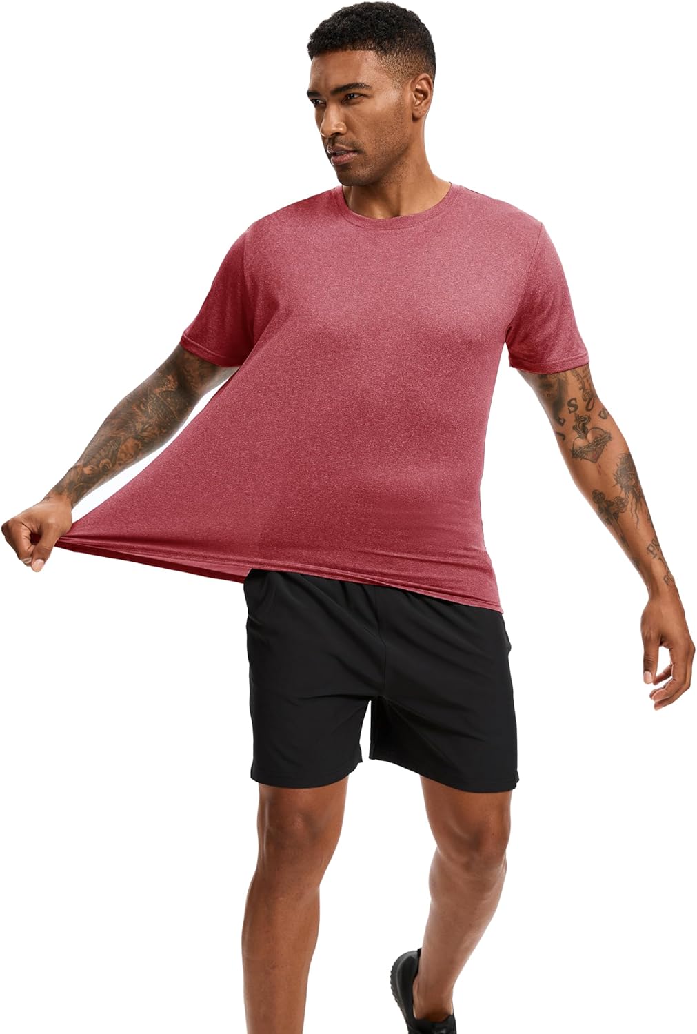 Skiennix Workout Shirts for Men - Quick Dry UPF 50+ Sun Protection | Lightweight Athletic Tee (5 Pack)