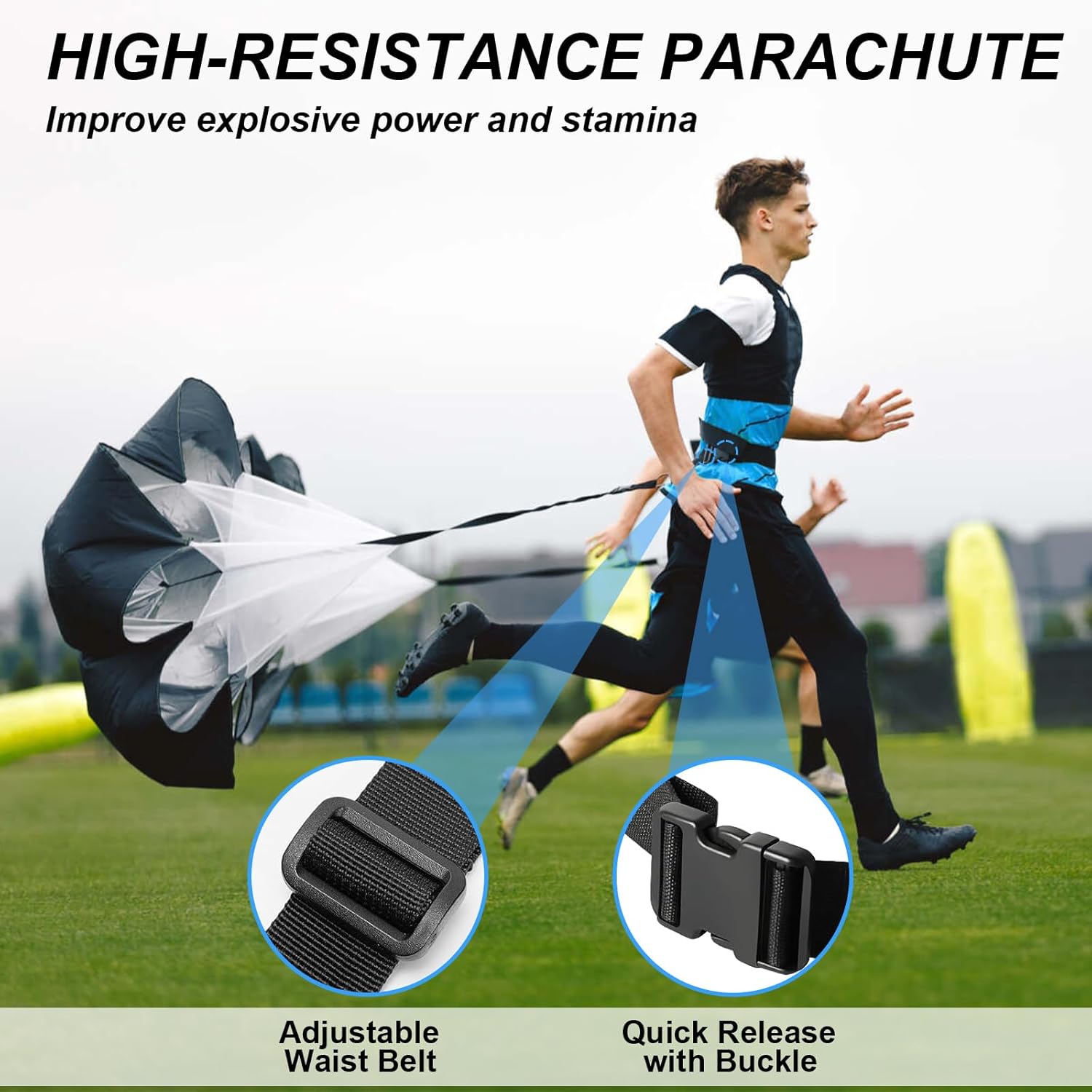 Speed Agility Training Equipment Set - 20ft Agility Ladder, 12 Cones, Resistance Parachute & More for Kids & Adults