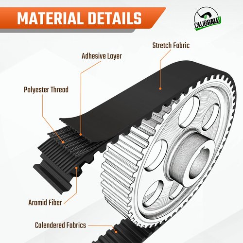 CLUBRALLY Starter Generator/Drive Belt 4 Cycle Kit for EZGO TXT Gas 1991-Up Golf Cart with 295/350cc Robin Engines, OEM#72054G01, 26414G01
