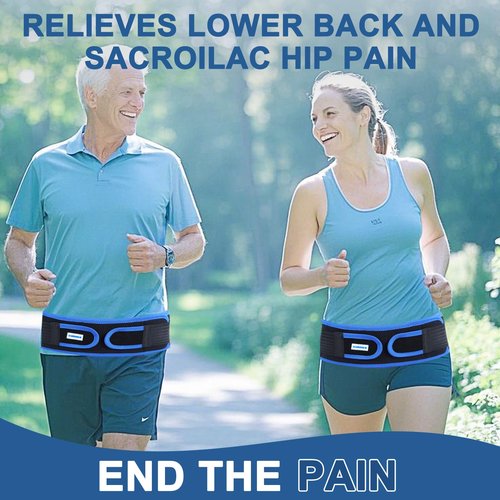 XURDKS Sacroiliac SI Joint Hip Belt With 360°Anti-slip strips for Men and Women Adjustable Pelvic Support and Lower Back Brace Belt for Sciatica,Pelvis,Lumbar & Nerve Pain Si Joint(Universal)