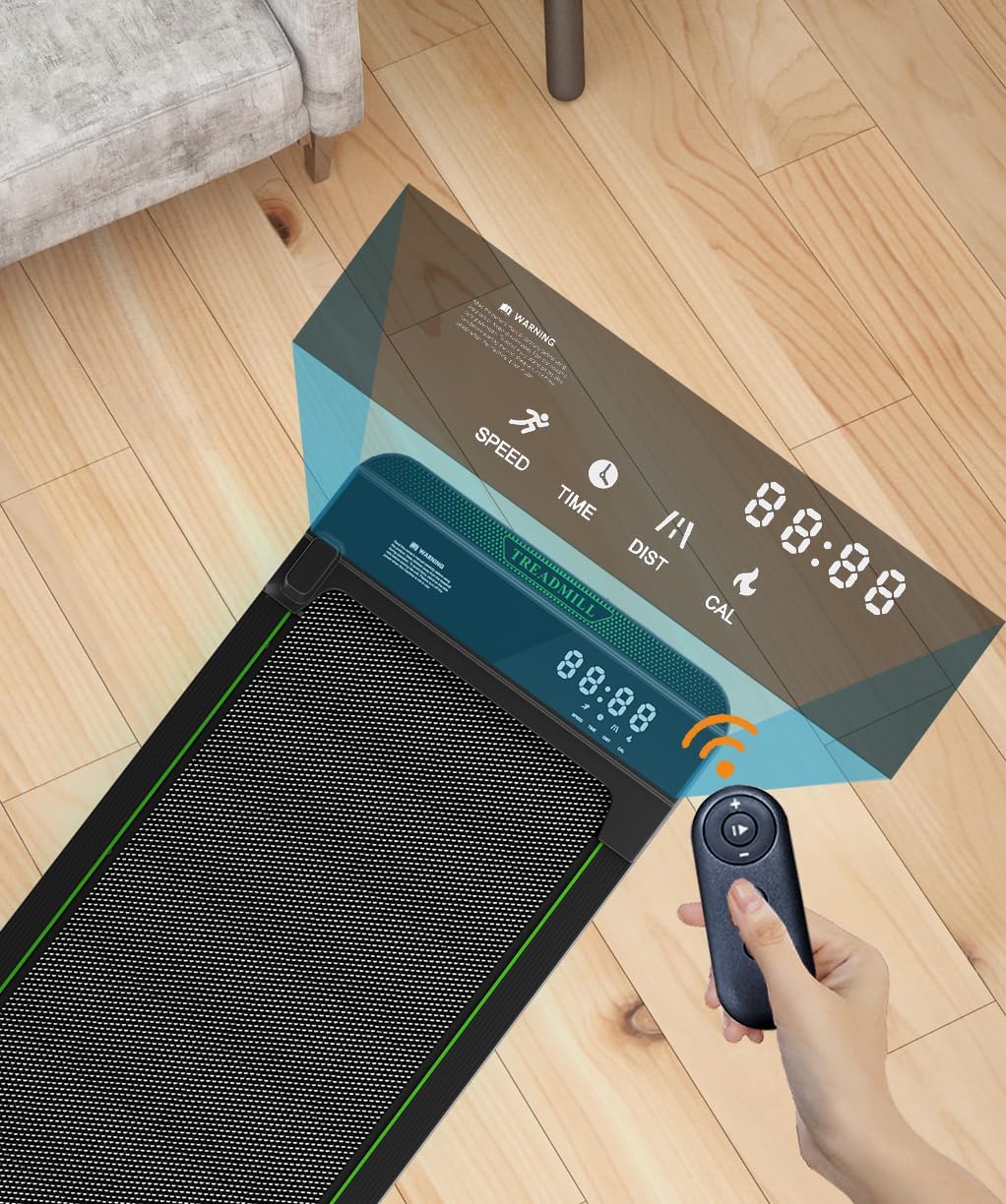 Skiennix 3-in-1 Treadmill - Portable Under Desk Walking Pad with Incline & Remote Control | LED Display