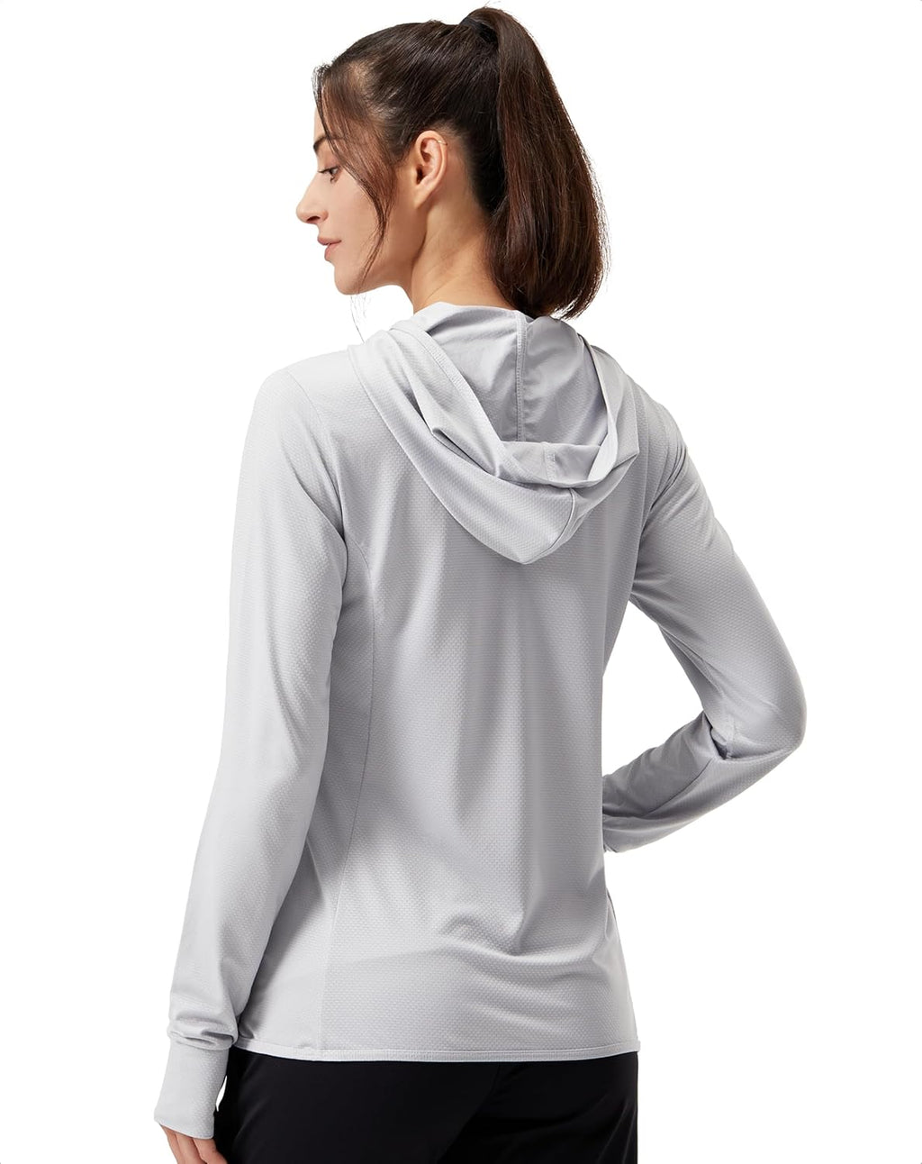 Soothfeel Women's Lightweight UPF 50+ Sun Protection Hoodie Jacket | Long Sleeve Outdoor Shirt with Pocket