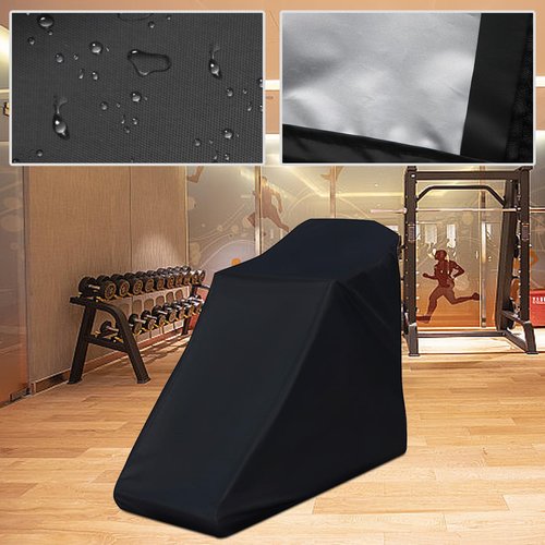 ZUDKSUY Unfolded Walking Treadmill Cover 210D 78.7x37.4x59.1 Oxford Fabric Waterproof Cover Black Walking Pad Cover in Non-Folded Condition(Non-Folding)