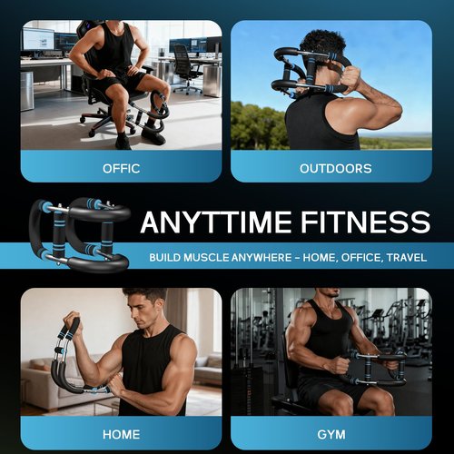 Twister arm Trainer, Adjustable Resistance (100-120 lbs) Chest Workout Equipment,Forearm Power Exercise bar , pectoralis spinalis Device, Portable Detachable Design