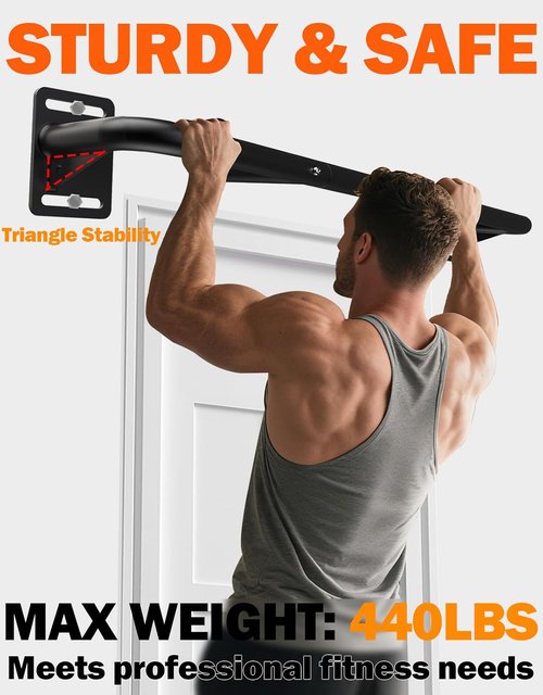 Fitarc Joist Mount Pull Up Bar - Heavy Duty Steel Chin Up Bar for Home Gym | Ceiling & Wall Mount