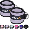 APEXUP Ankle Strap for Cable Machine - Adjustable Neoprene Resistance Bands for Glute Workouts & Leg Extensions