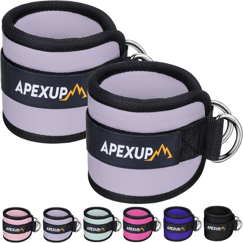 APEXUP Ankle Strap for Cable Machine - Adjustable Neoprene Resistance Bands for Glute Workouts & Leg Extensions